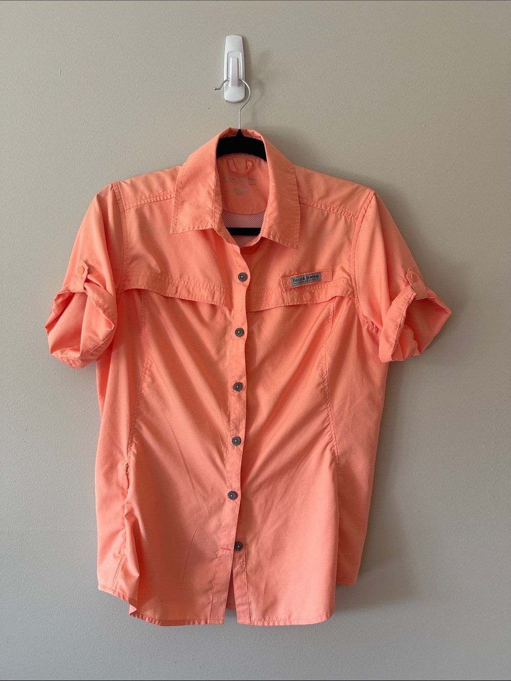 Field & Stream Coral Button-Down Short Sleeve Fishing Shirt